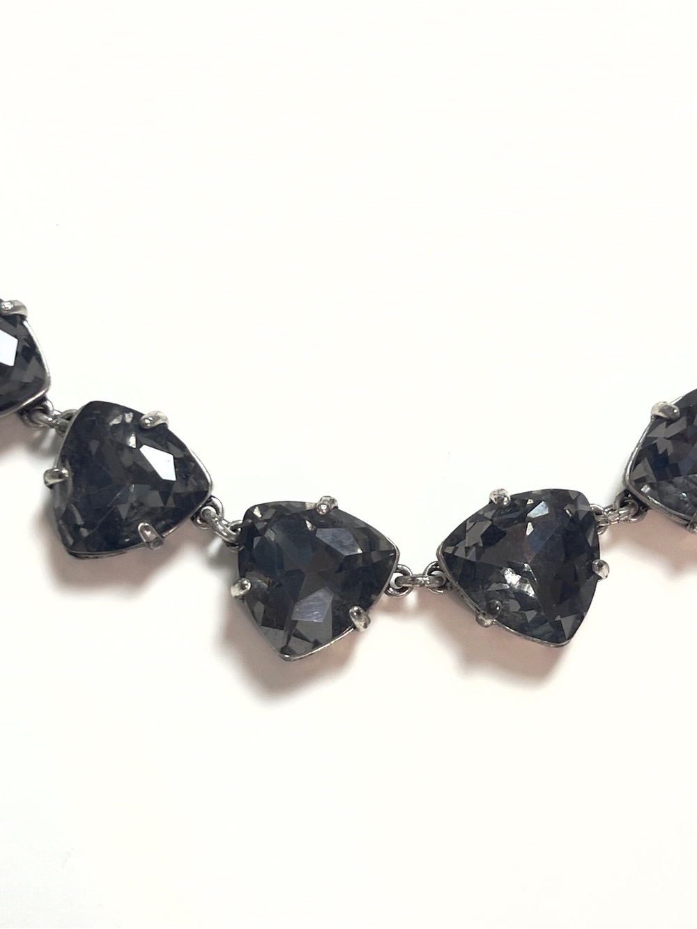 Stella and Dot Somervell crystal layering necklace Smokey gray